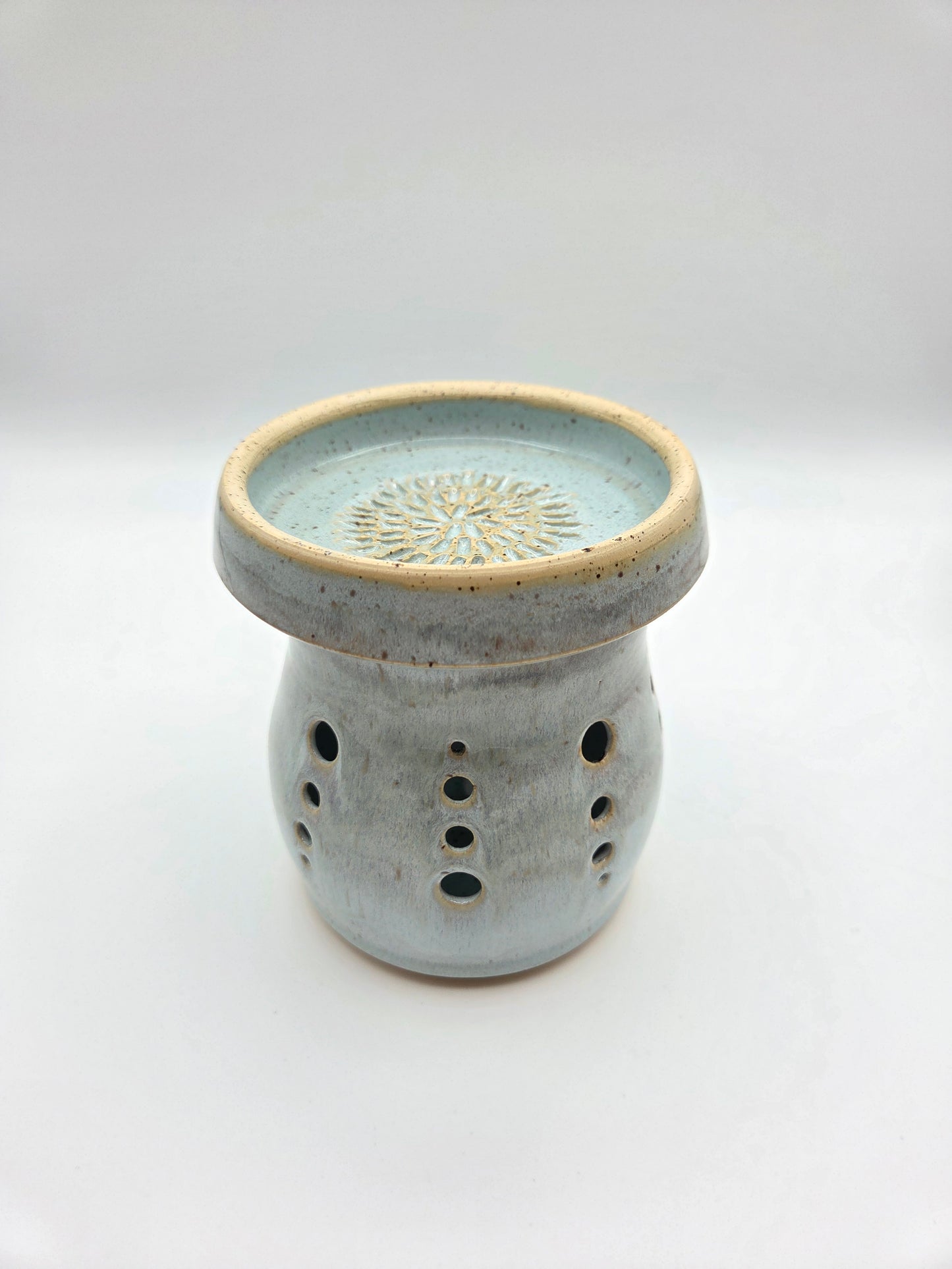 Pale Blue Garlic Keeper and Grater