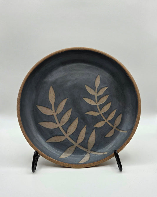 Blue Stone Leaf Serving Platter