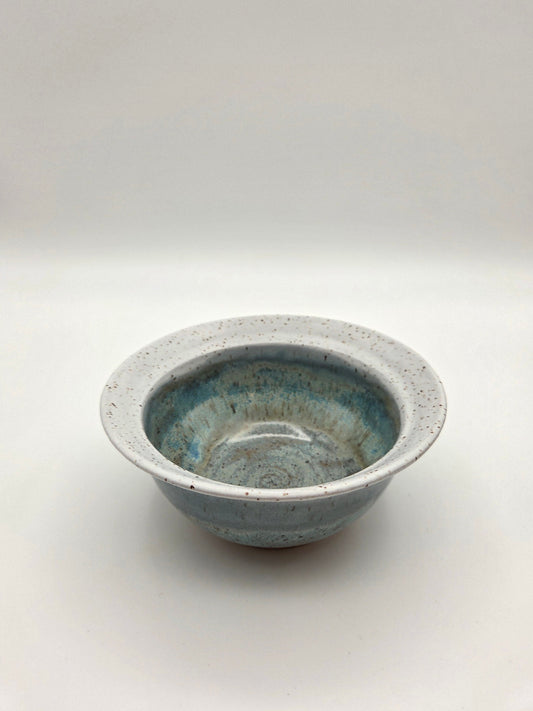 Ice Blue Small Rimmed Bowl